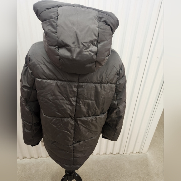 NWT Madden NYC Juniors' Fleece Hood Puffer Jacket Grey - Picture 8 of 9